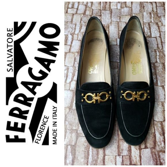 Salvatore Ferragamo Gold Buckle Loafer 